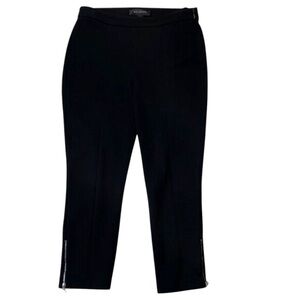 St. John Black  Slim Knit Wool Pull-On Capri Pants Size XS/2